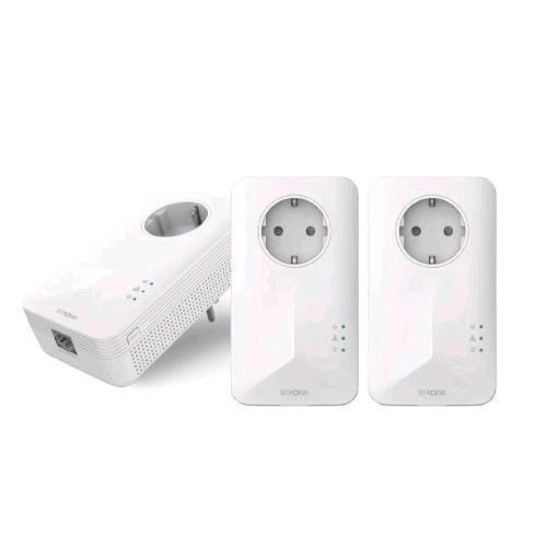 STRONG POWERLINE 1000 V2 TRIO KIT 3 POWERLINE 1000 Mbit/s RETE ELETTRICA CON PRE