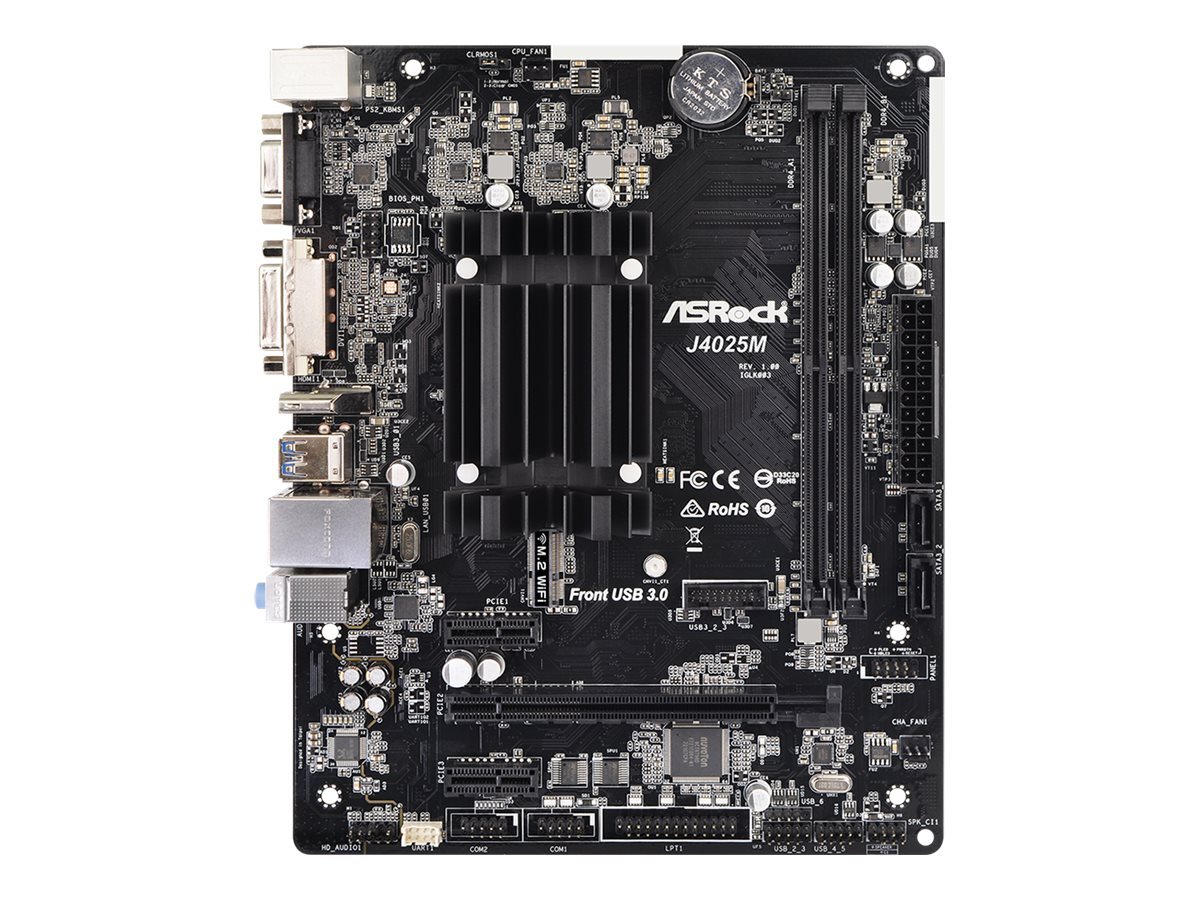 ASRock J4025M Motherboard micro ATX Intel Celeron J4025 USB 90-MXBCB0-A0UAYZ
