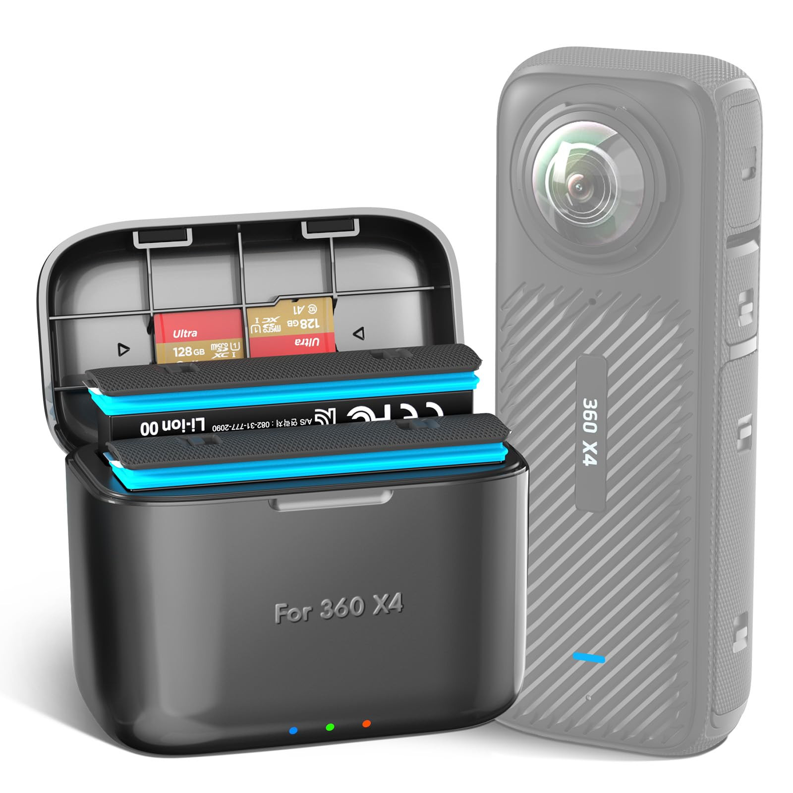 Insta 360 x4 Hub Caricabatterie Rapida compatibile con Insta 360 ONE X4 (A8U)