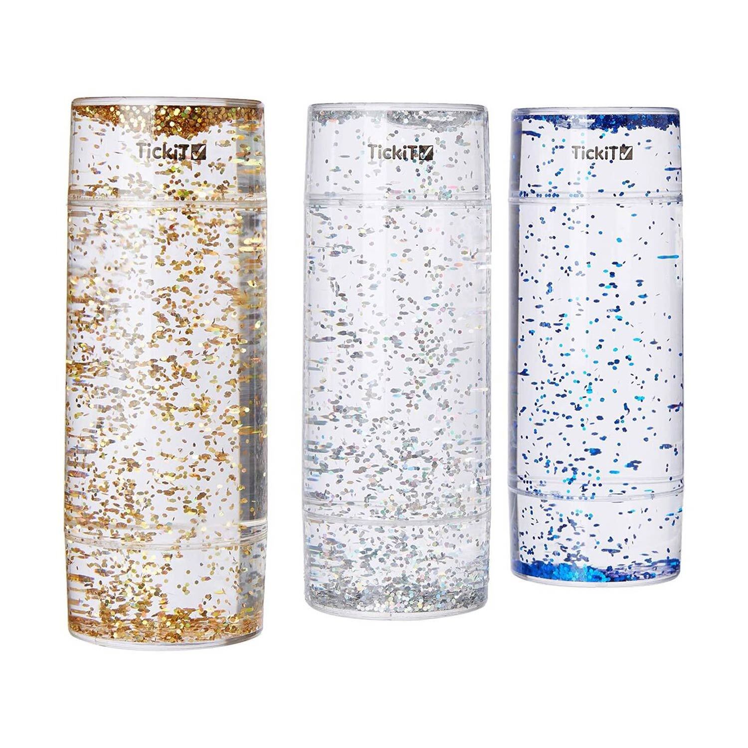 Cilindri Glitterati 3 Pezzi • stimolazione visiva TICK IT TICKIT - 18668