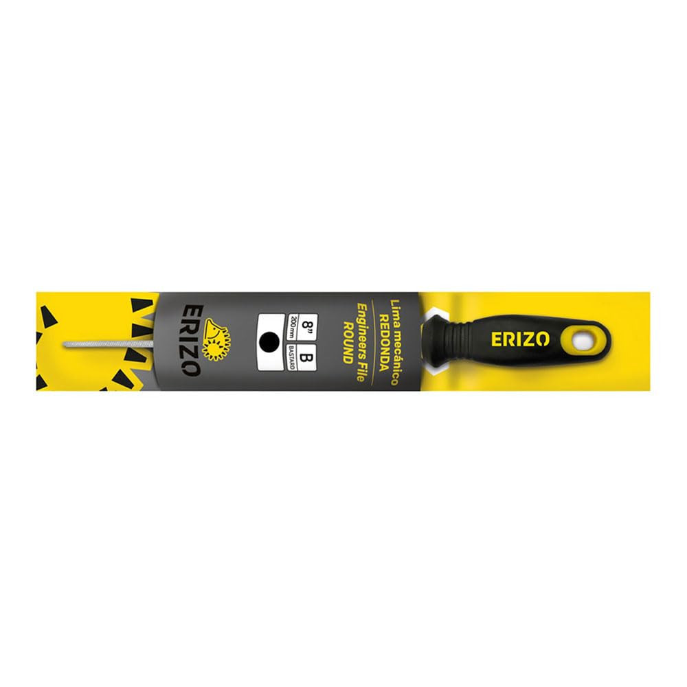 NUEVO 2024 - Lima de mecánico redonda basta de 6" con mango bimaterial y (h0B)