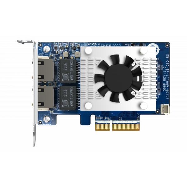 4268258 QNAP Dual-port BASET 10GbE network expansion card; low-profile form fact