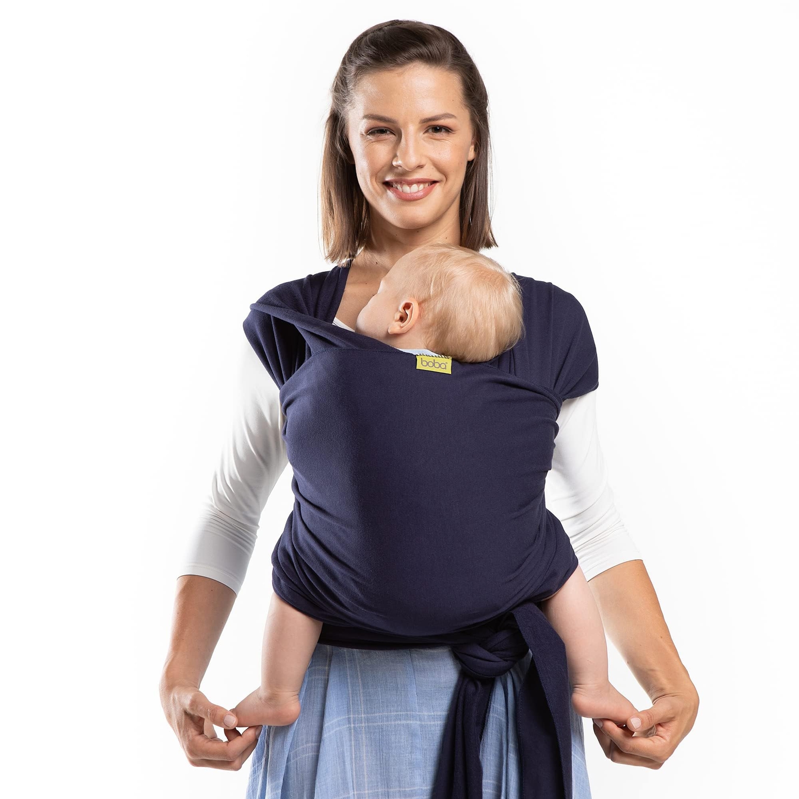 Boba Wrap – Blue Navy – Fascia Elastica Porta Bebè Neonato, (c6l)