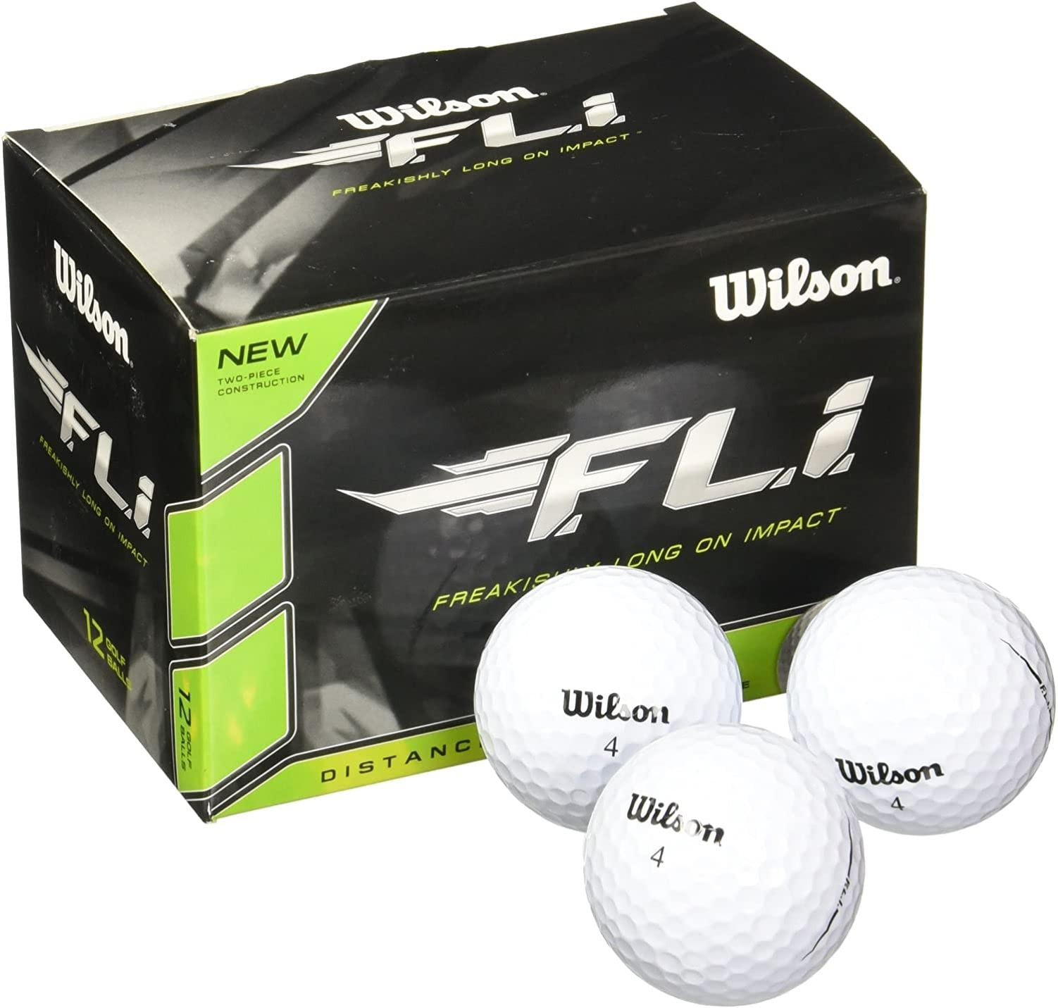 Wilson Staff F.L.I. - Palline da golf, confezione da 12, colore: Bianco (S0f)