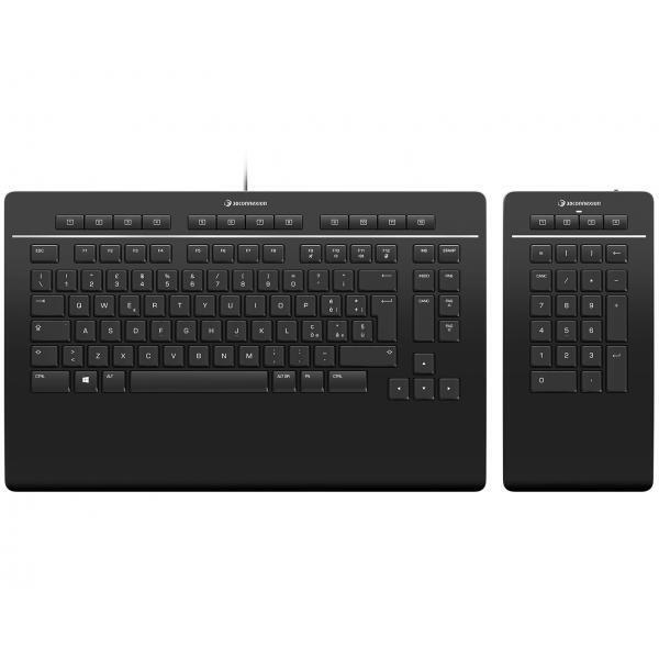 3DX-700095 3Dconnexion Keyboard Pro tastiera USB + Bluetooth QWERTY Italiano Ner