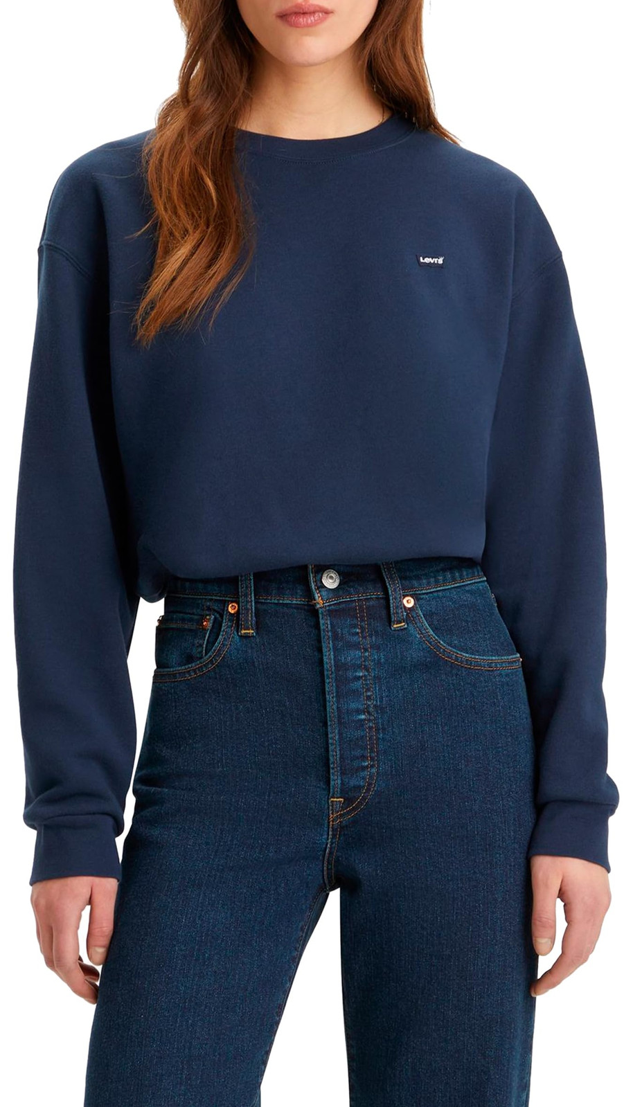 Levi's Felpa Everyday Maglia di Tuta, Blazer Blu Marine, M Donna (g1a)