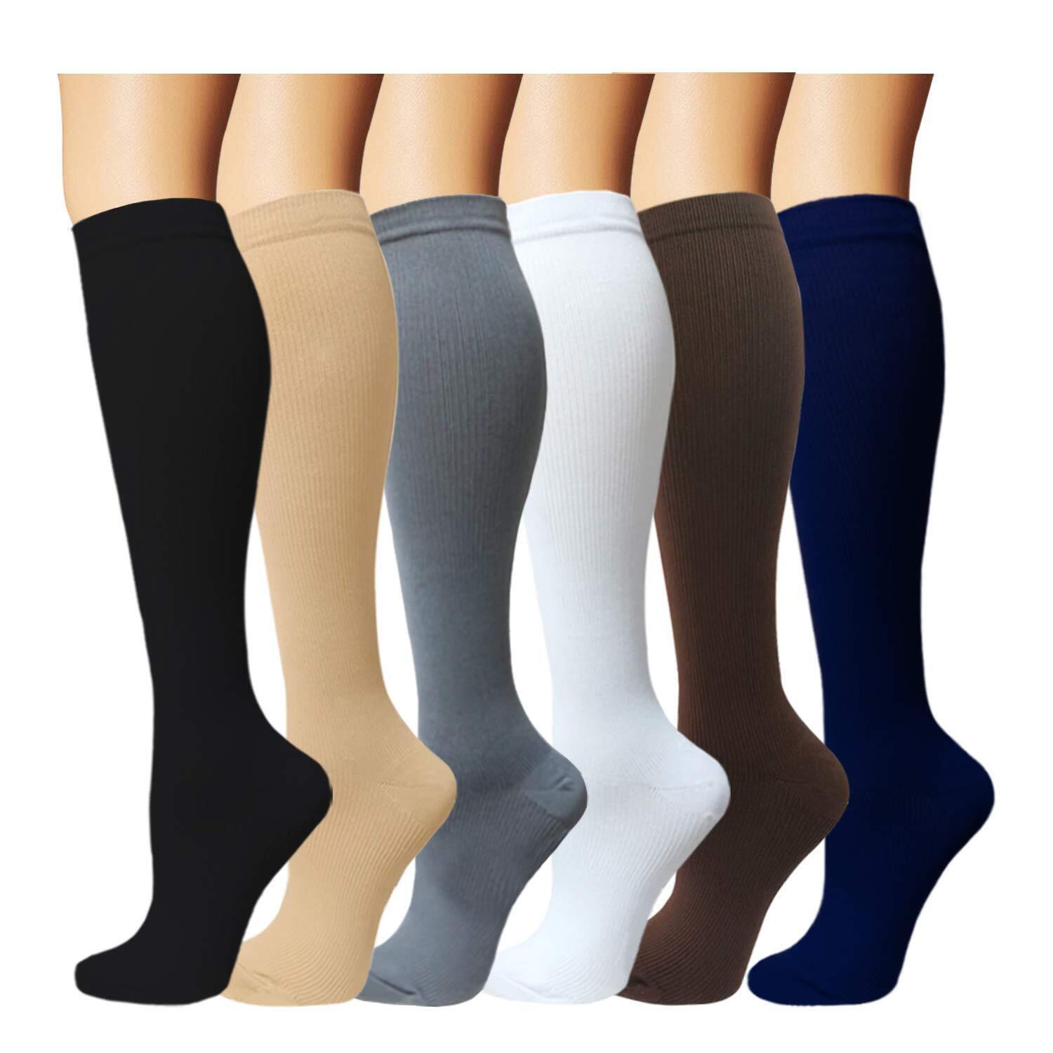 7 Paia Calze Sportive Compressione Uomo e Donna, Running Elastiche, (m0H)