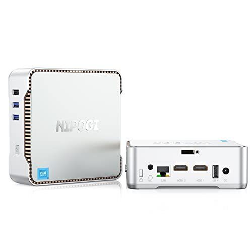 NiPoGi Mini PC,Intel Celeron N5105 up to 2.9GHz,12GB RAM+256GB M.2 SSD, (X6Z)