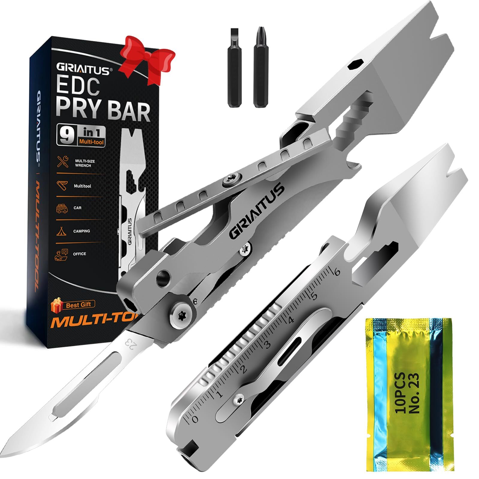 Outil Multifonction 9in1 Piede di Porco Multitool con Chiavi a (h3f)