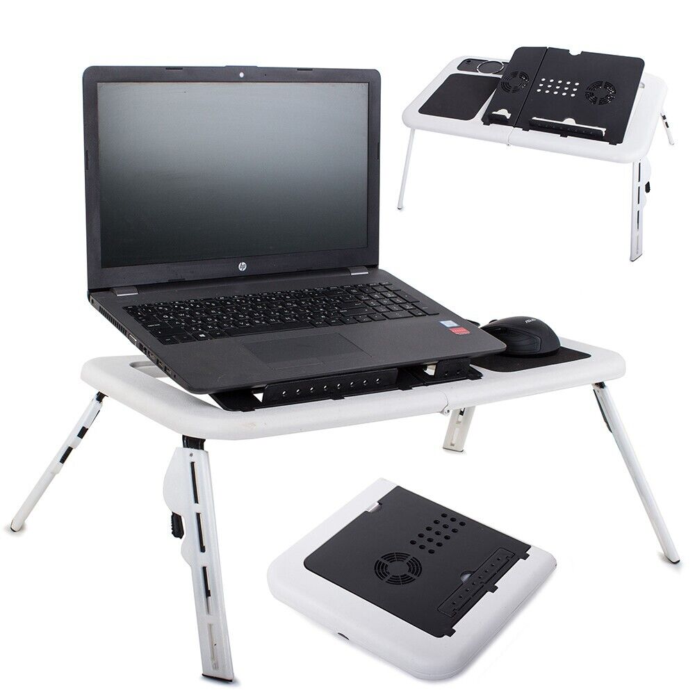 SUPPORTO REGOLABILE TAVOLO PER PC NOTEBOOK CON DOPPIA VENTOLA DI RAFFREDDAMENTO