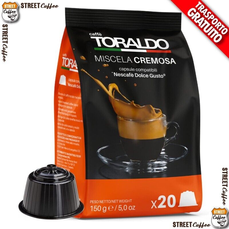 1000 Cialde Caffè Toraldo Miscela Cremosa compatibili Nescafè Dolce Gusto