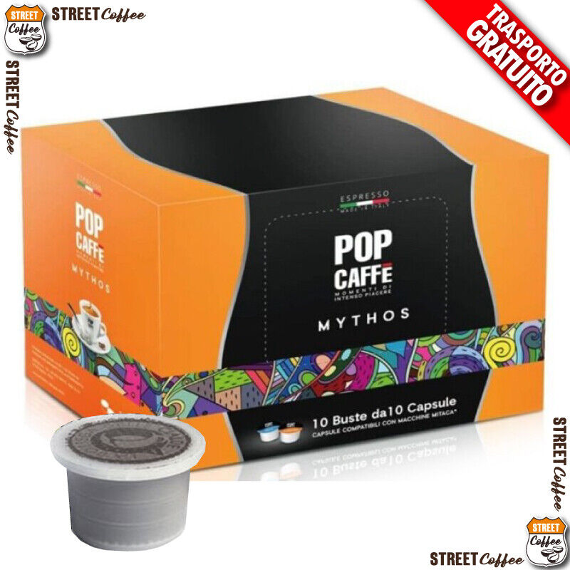 192 Capsule Caffè Pop Mythos Miscela Intenso Compatibili Mitaca MPS no 200