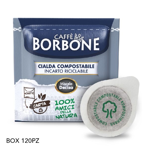 CIALDE ESE 44MM CAFFE' BORBONE MISCELA DECISA (NERA) BOX 120PZ