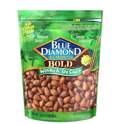 Mandorle Bold Wasabi E Salsa Di Soia 16 Oz Di Blue Diamond