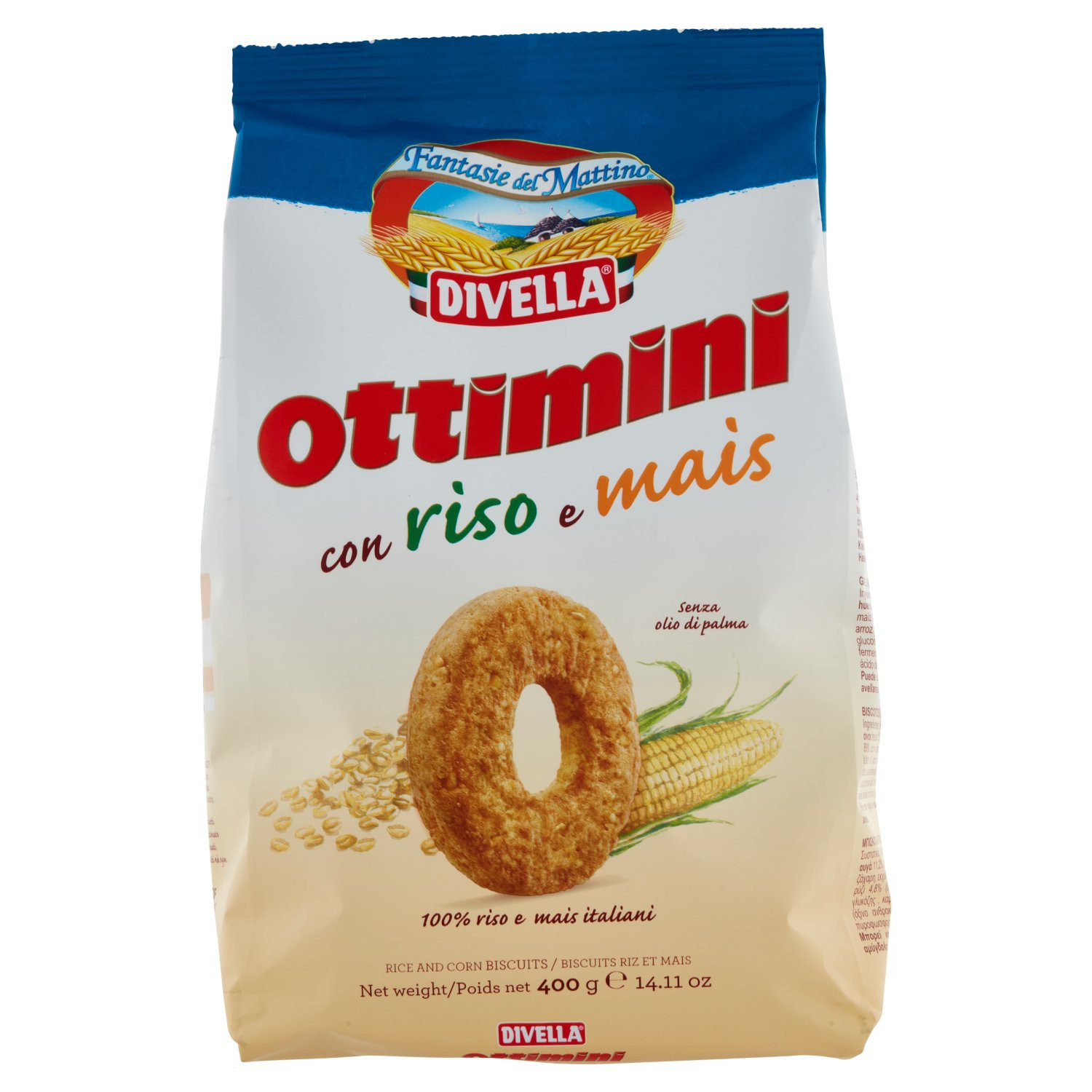 Divella Fantasie del Mattino Ottimini con riso e mais 400 g
