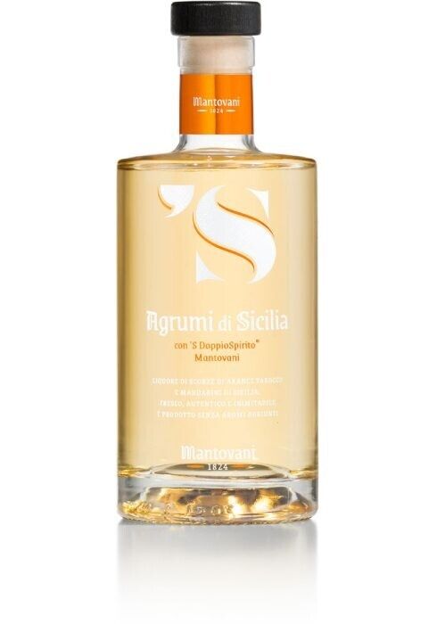 Liquore arance di Sicilia Mantovani 1824 di scorze tarocco e mandarini 40%  70cl