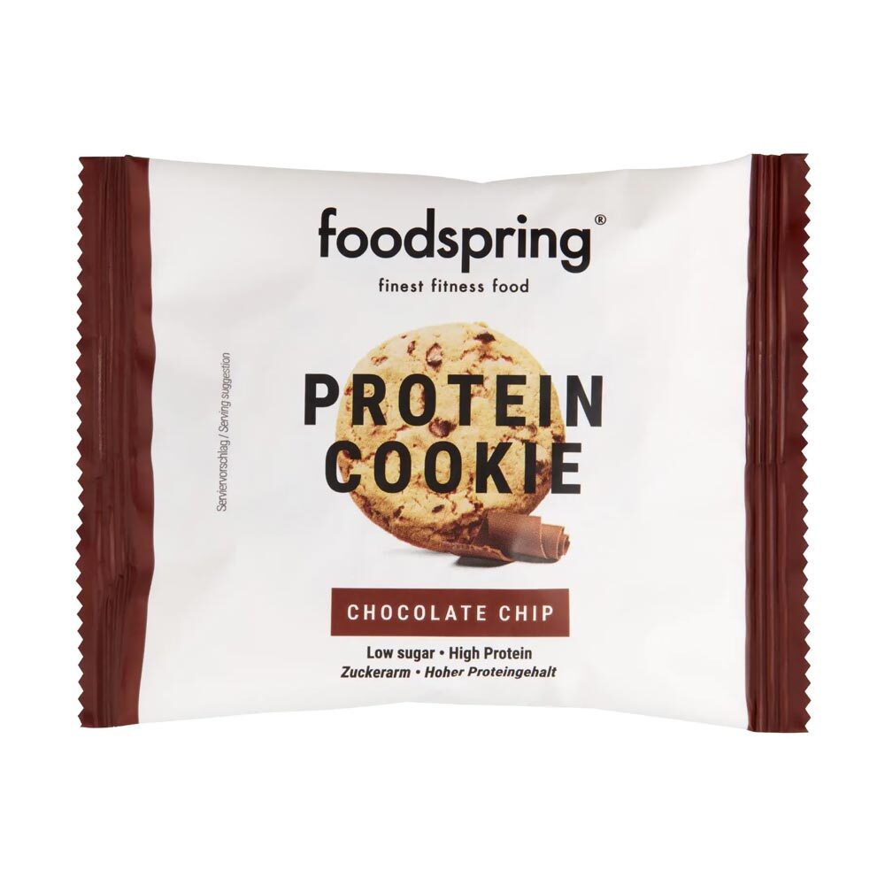 Foodspring Protein Cookie - Protein Cookie con Gocce di Cioccolato, 50g