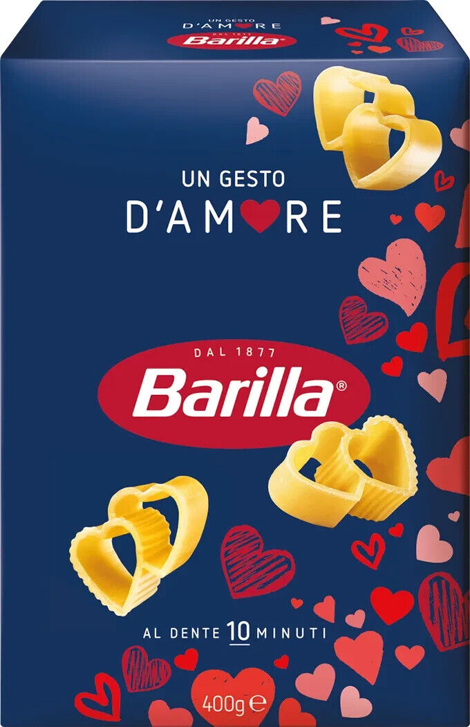 PASTA A FORMA DI CUORE BARILLA LOVE PASTA A CUORE BARILLA SAN VALENTINO BOX 400g