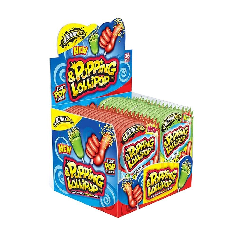 Joygum Popping Candy Piede e Pollice Lecca Lecca Gusto Frutta Gr.13x36