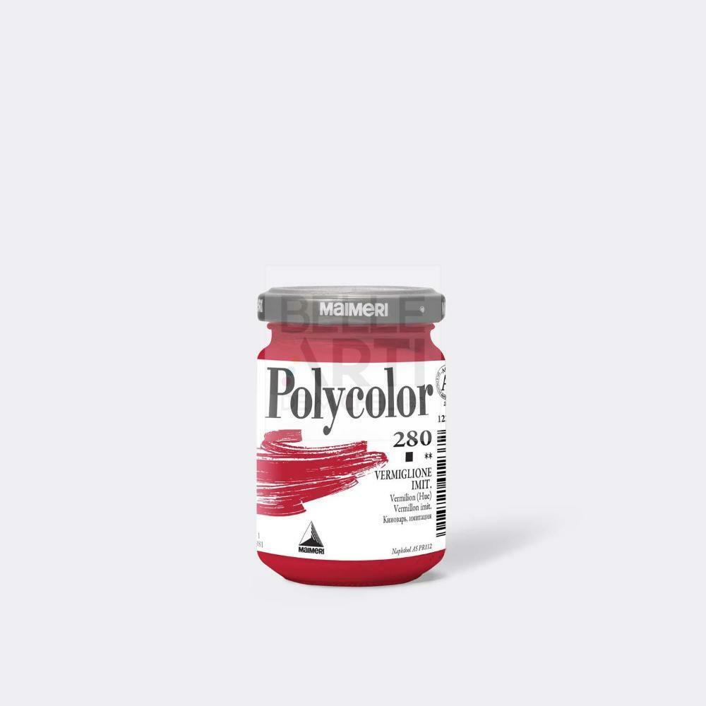 COLORE ACRILICO SERIE POLYCOLOR DA 140 ml 280 VERMIGLIONE IMITAZIONE
