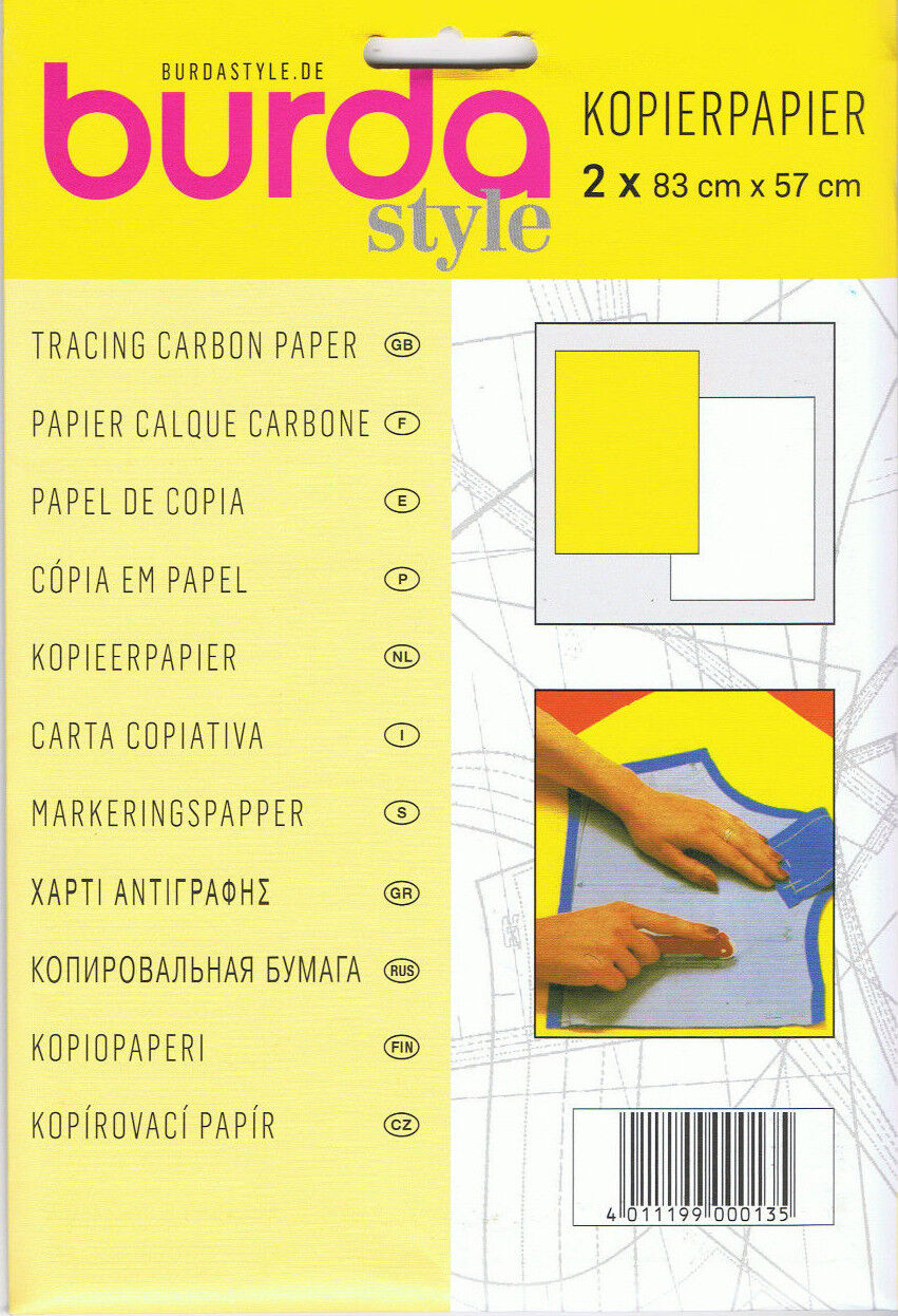Carta copiativa BURDA Style 2 fogli 83 x 57 cm
