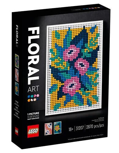 LEGO FLORAL ART MOTIVI FLOREALI 18+ ANNI 2870 PEZZI ART 31207