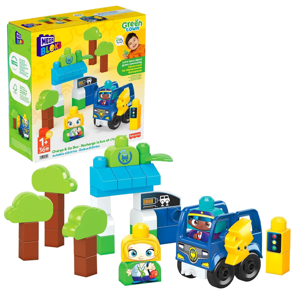 COSTRUZIONE MEGABLOCKS 1+ COSTRUZIONI MATTONCINI MATTEL 50 PEZZI MATTEL HDX90