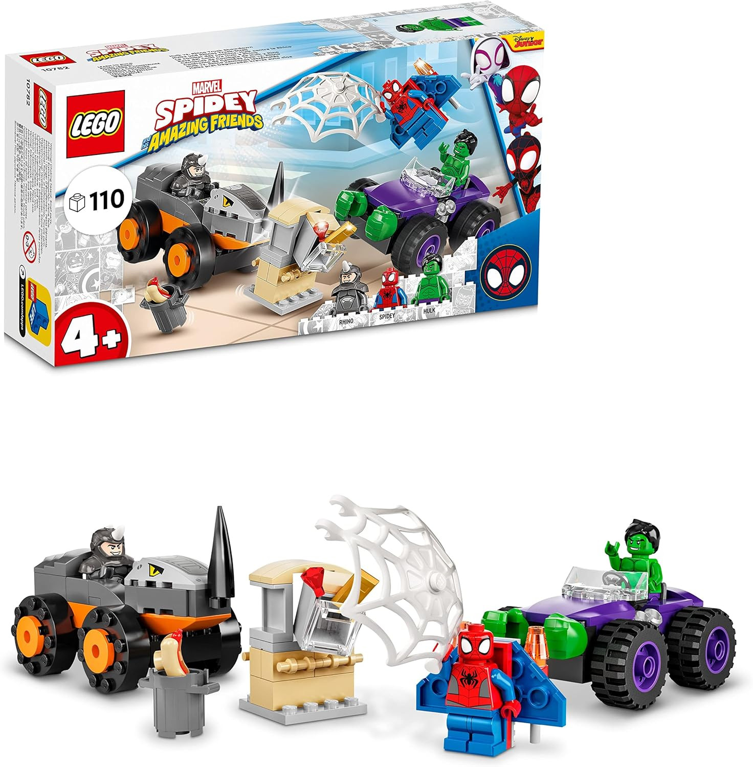 LEGO 10782 Marvel Spidey e i Suoi Fantastici Amici Resa dei Conti tra Hulk e Rhi