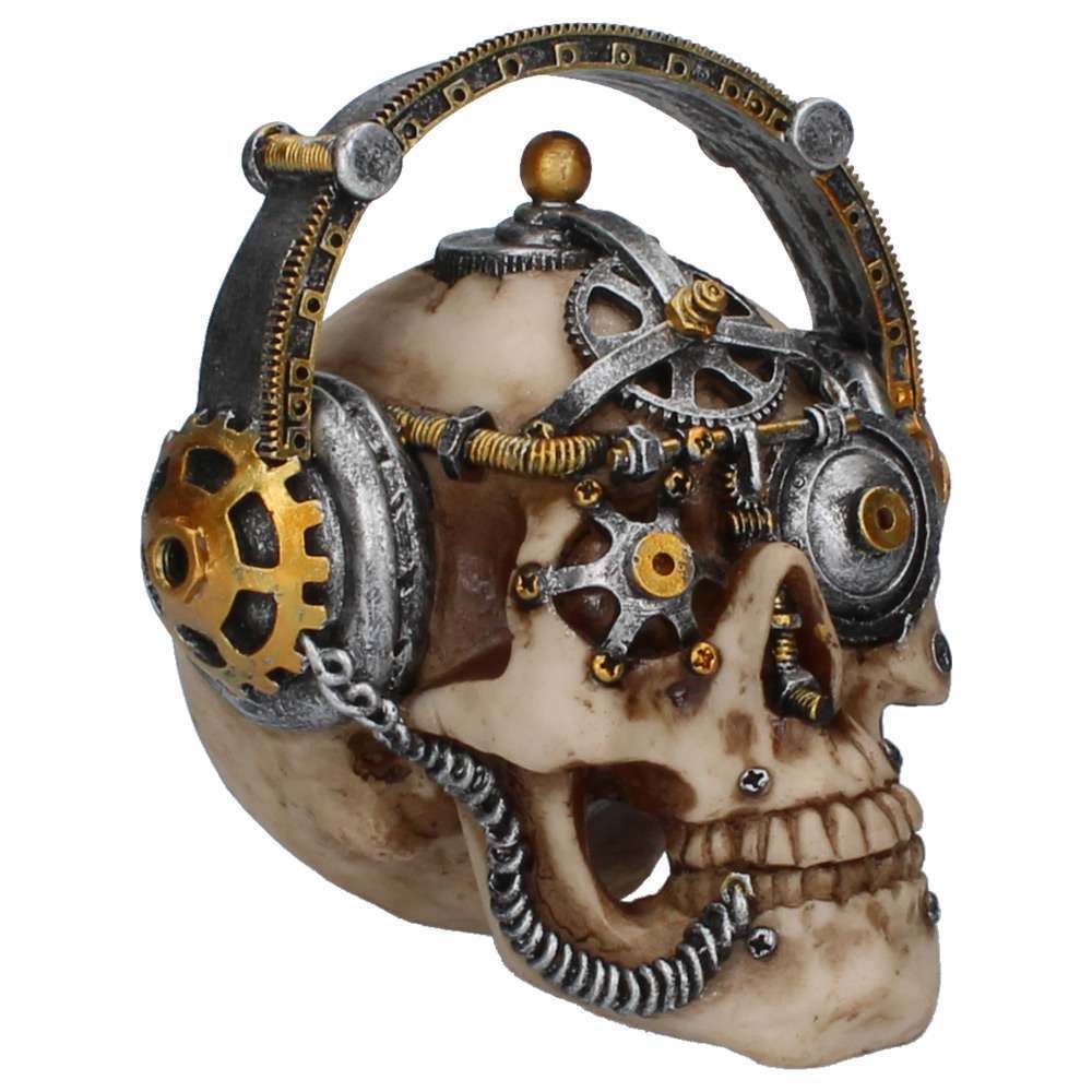90323 STEAMPUNK TECHNO TALK SMALL SKULL