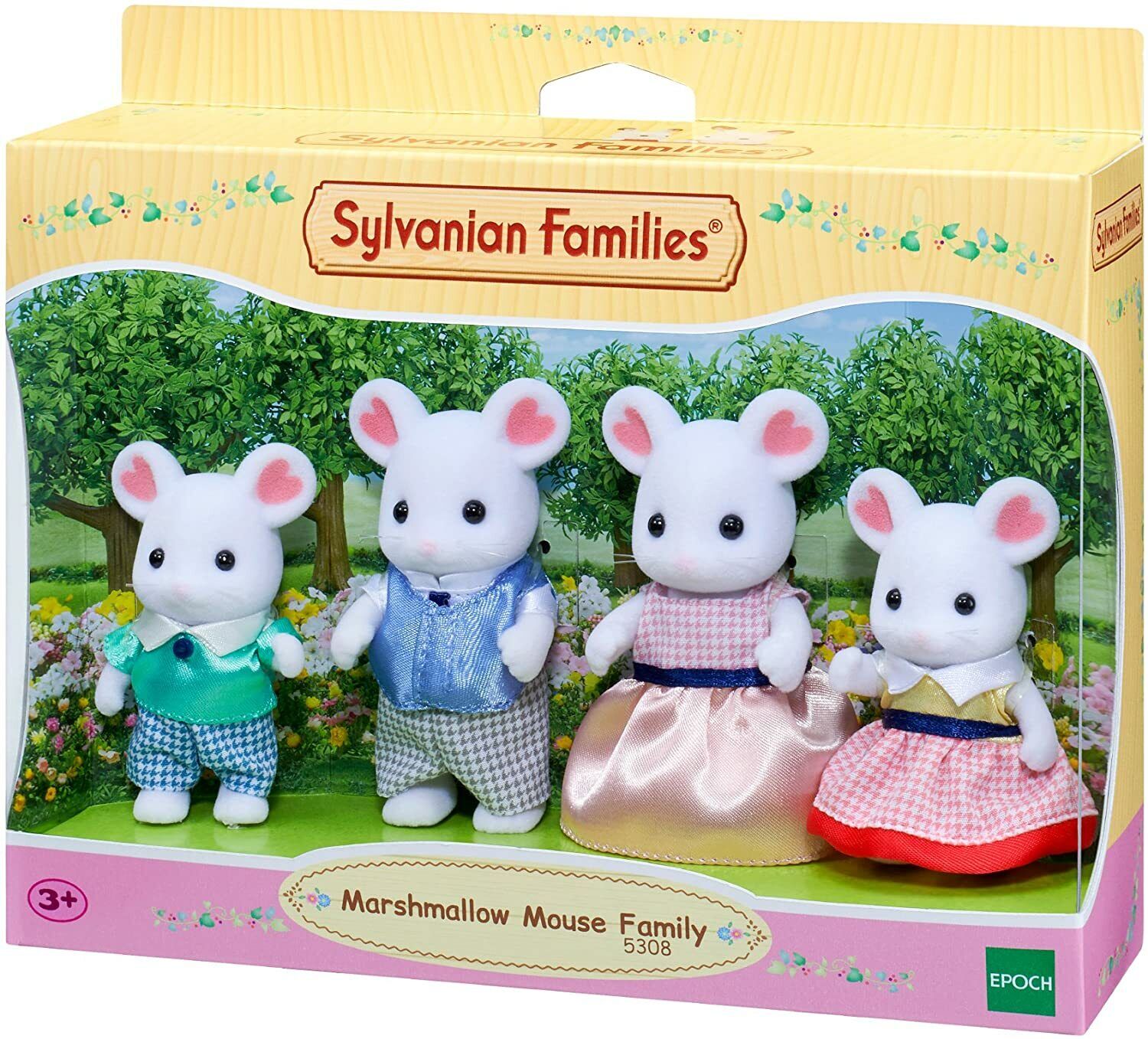 SYLVANIAN FAMILIES 5308 MARSHMALLOW FAMIGLIA TOPOLINI BIANCHI