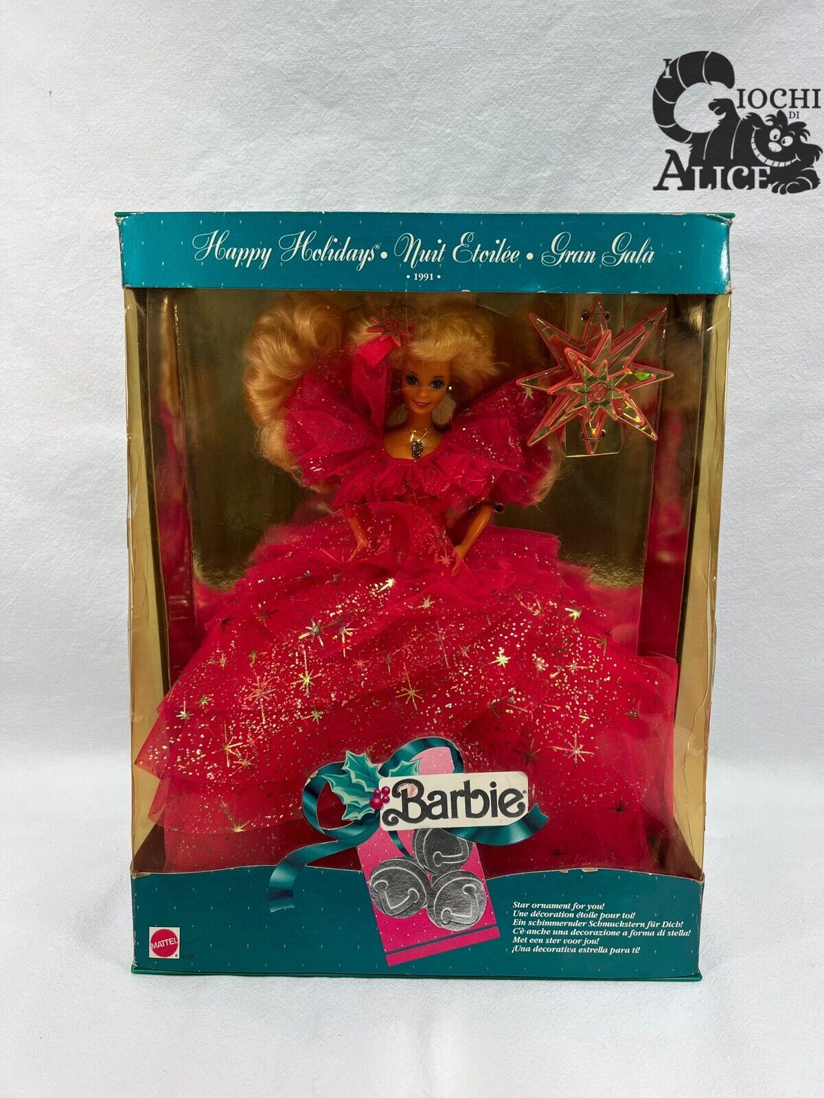 Mattel Barbie vintage 1991 Holiday Festa Di Stelle Special Edition Gran Gala