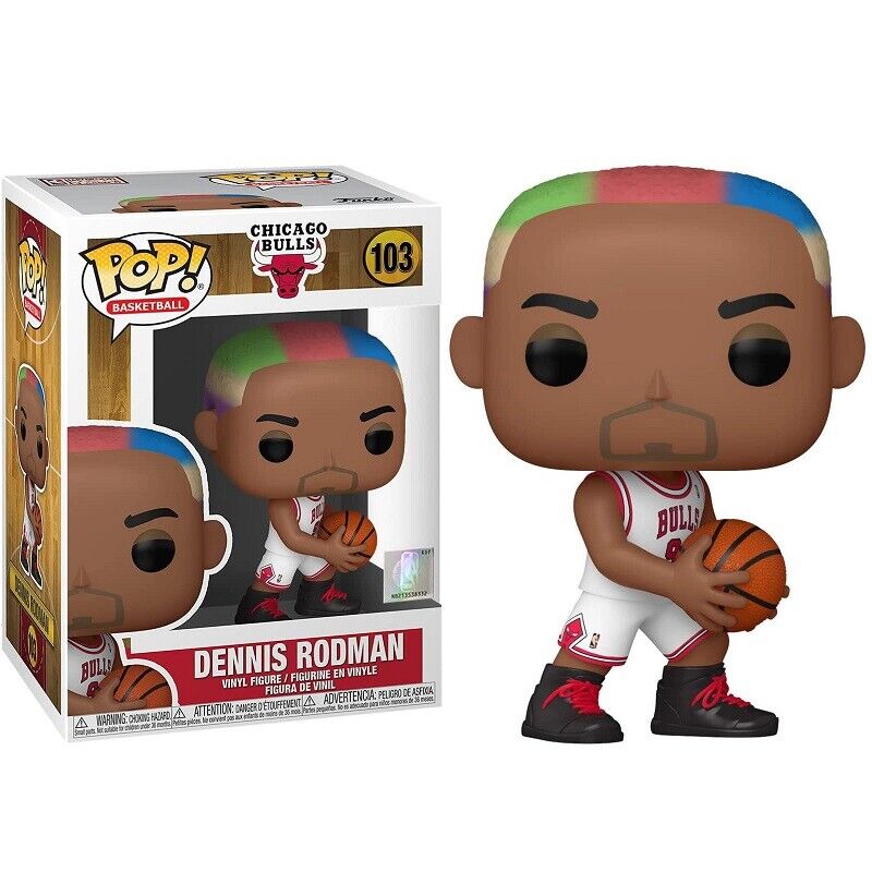 FUNKO POP ! NBA LEGENDS - (103) DENNIS RODMAN CHICAGO BULLS HOME LAST DANCE 9CM