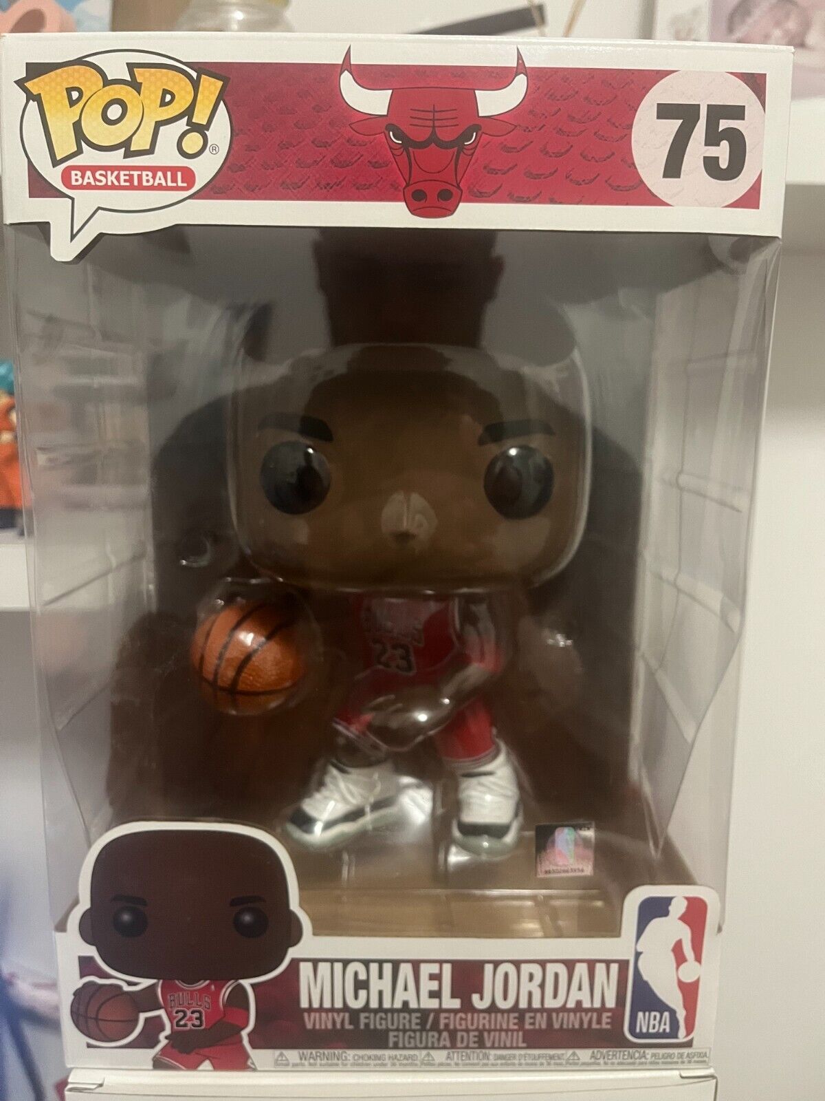 Michael Jordan 75 Chicago Bulls FUNKO POP! 2019 #23 Red Jumbo size 10”