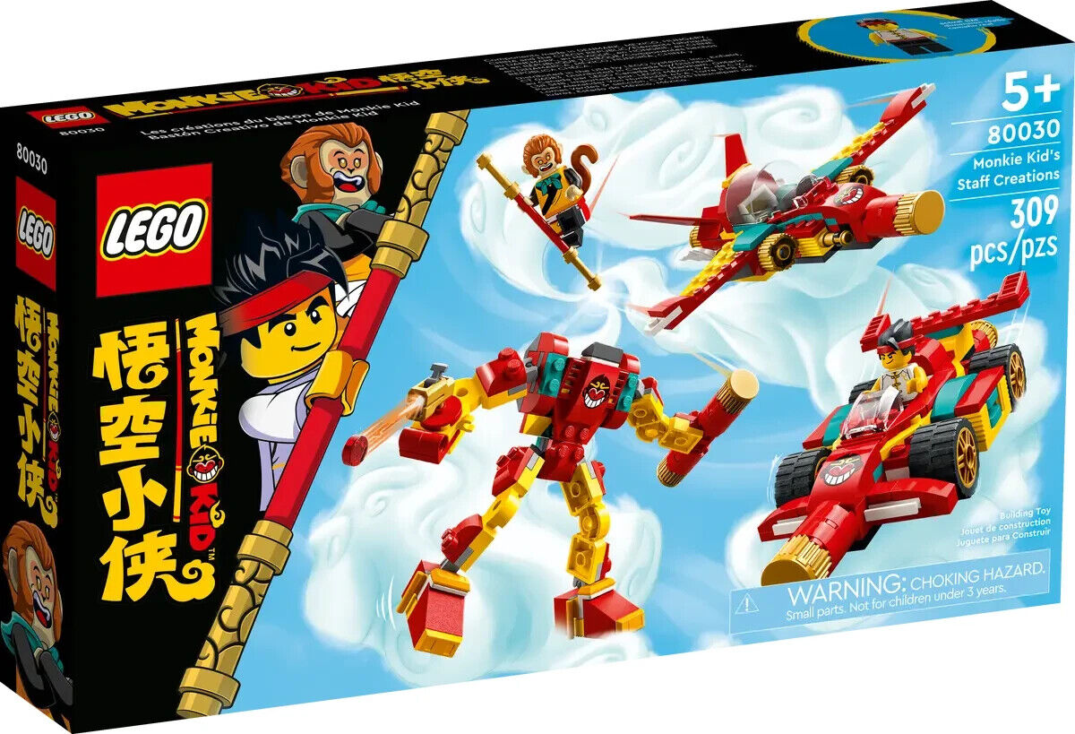 LEGO  Monkie Kid 80030 Creazioni con il bastone di Monkie Kid Nuovo MISB