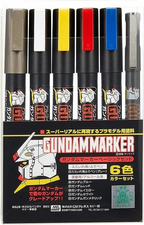 Mr. Hobby GMS105 Gundam Marker Set Basic (6 Colori)