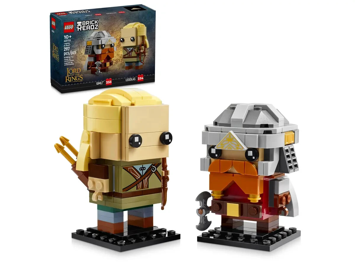 LEGO Lord of the Rings BrickHeadz 40751 Legolas e Gimli™ Nuovo MISB Sigillato