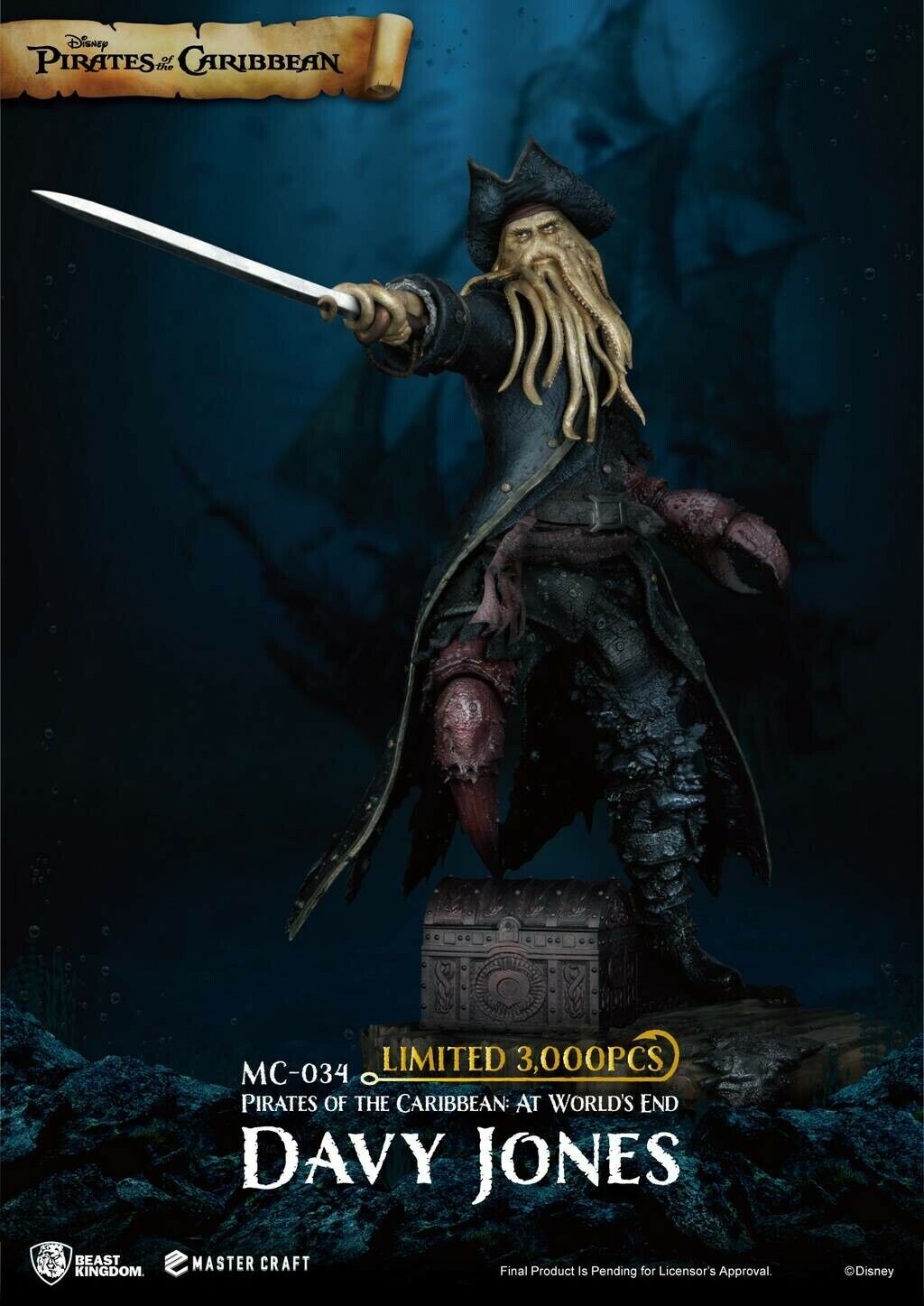 PIRATES of the CARIBBEAN: At WORLD’s END – DAVY JONES MASTER CRAFT STATUE 42 cm