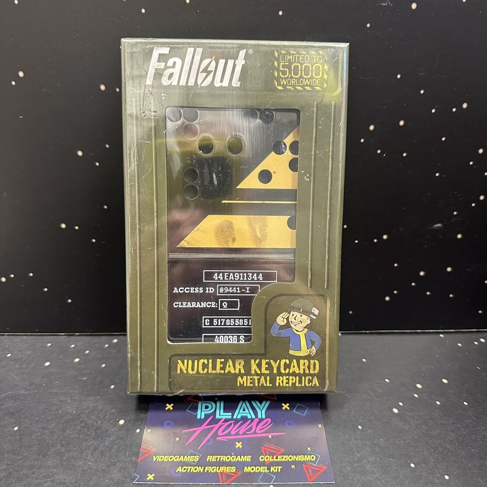 FALLOUT ETERNAL NUCLEAR KEYCARD REPLICA 1:1 METALLO NUMERATO FANATTIK NUOVO