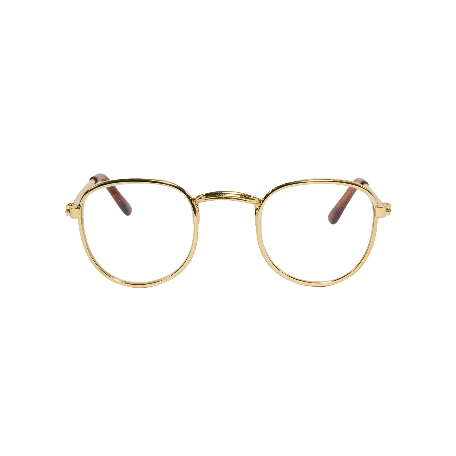Heless 154 - Puppenzubehör Lesebrille mit goldenem Rahmen und minimalistischem D
