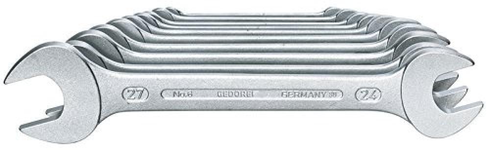 (TG. 6 - 27 , 10-teilig) Gedore 6-10 - Set 10 chiavi fisse doppie, 6-27 mm - NUO