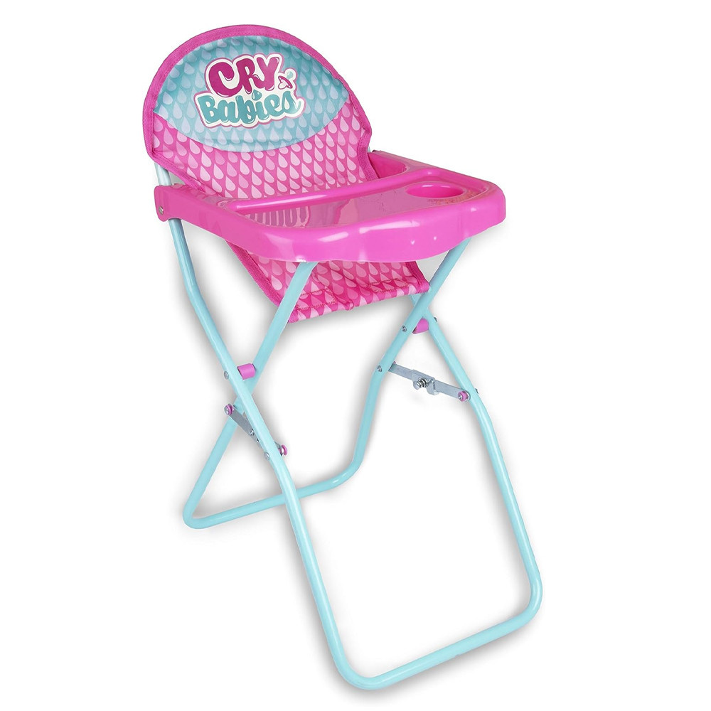 SEGGIOLONE ROSA IN METALLO PER BAMBOLE E BAMBOLOTTI CRY BABIES 93638 24x34x52 CM