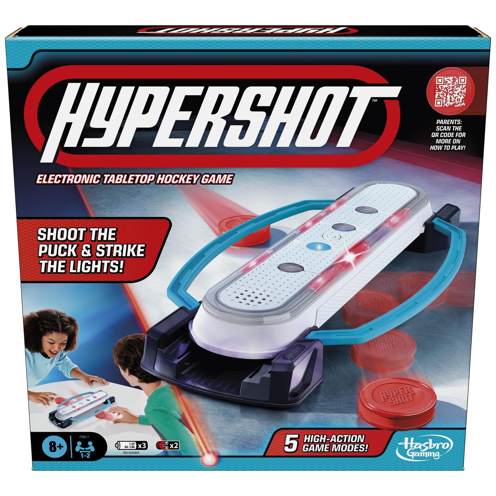 Hypershot Electronic Tabletop Hockey Game   5 Games in 1   Music, Lights, and So