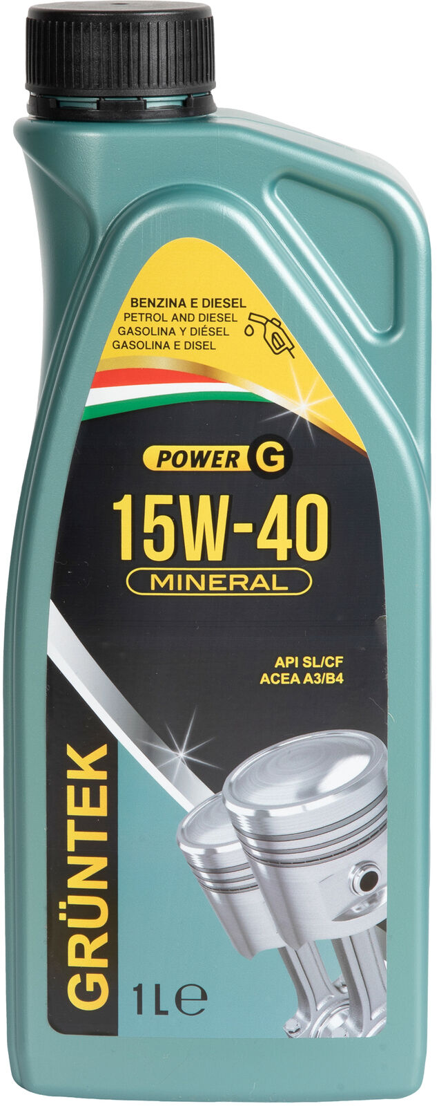 Nuovo lubrificante 15W-40 Gruntek capacità di 1L per autovetture e veicoli con b