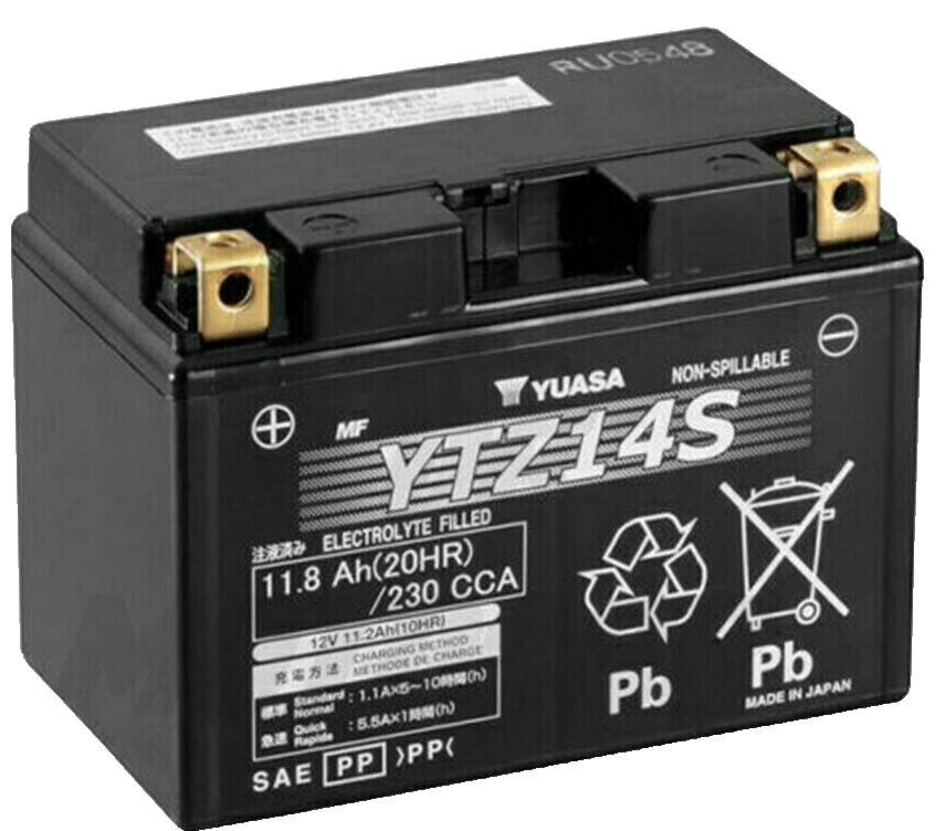BATTERIA YUASA YTZ14S AGM SIGILLATA 12V 11AH YAMAHA VMX1700 V-MAX 1700 2009 2016