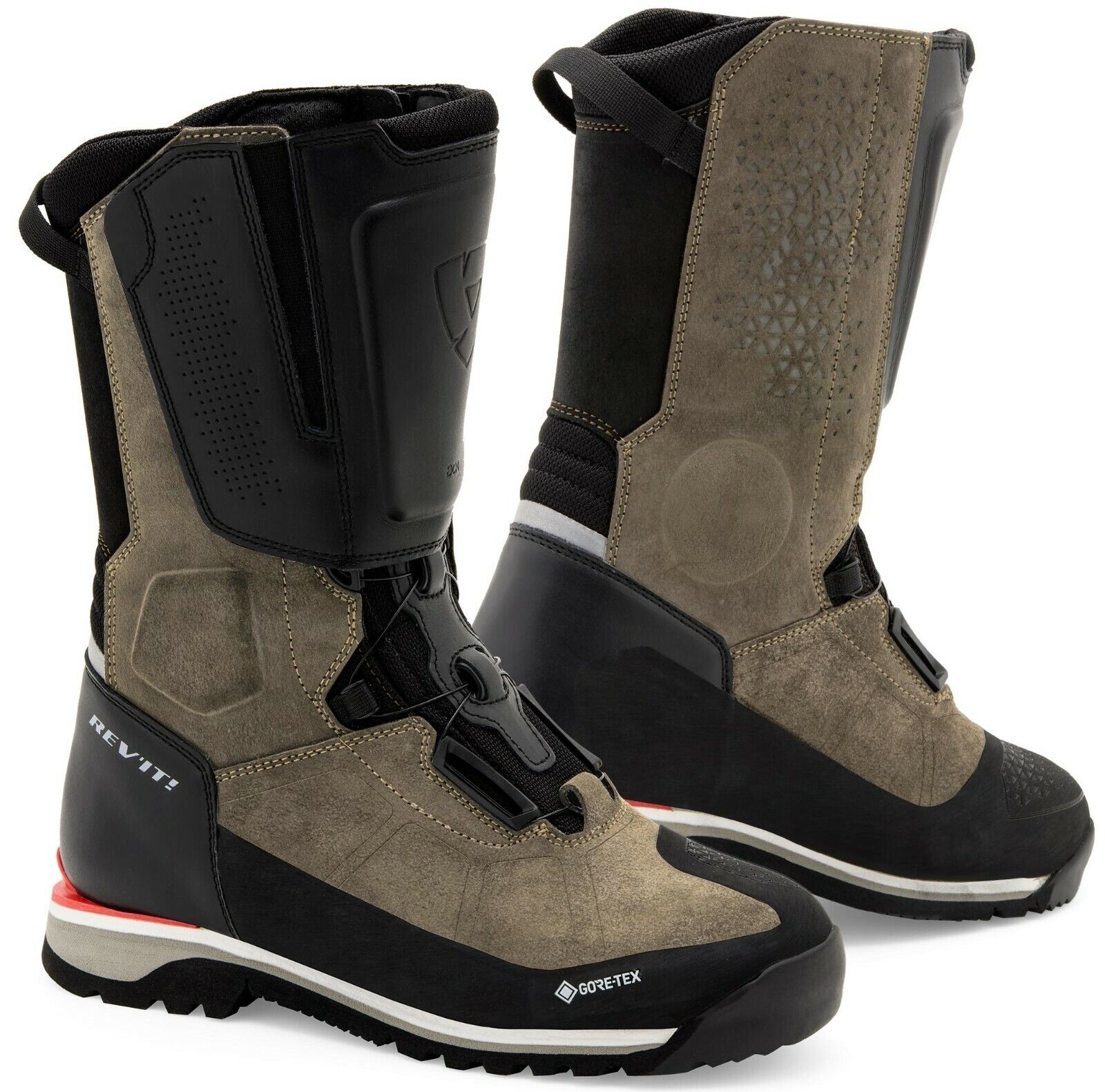 STIVALI BOOTS MOTO GORE TEX REV'IT DISCOVERY GTX BROWN LEATHER PELLE TG 41