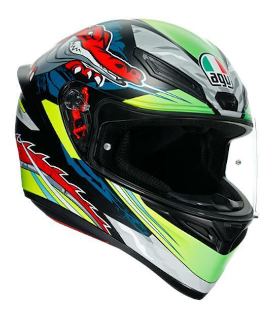 Casco Integrale AGV K1 Multi Dundee Matt Lime Rosso Taglia S