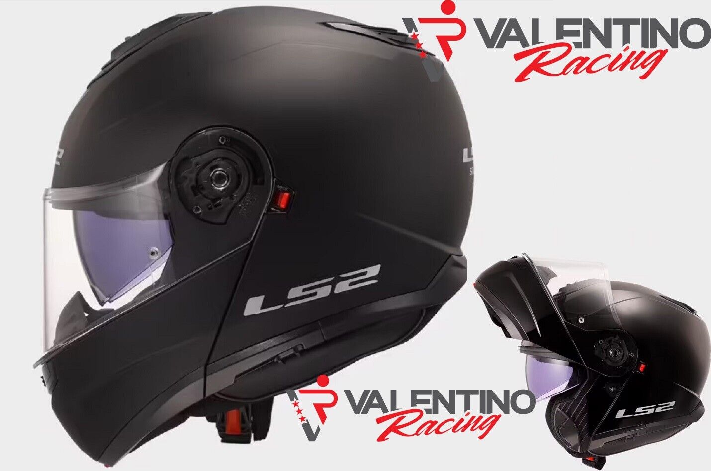 CASCO MODULARE HELMET LS2 FF908 STROBE II P/J MATT BLACK NERO OPACO XXL 63/64 cm