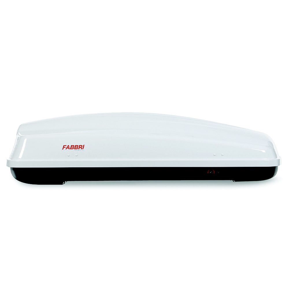 Fabbri Box Baule da Tetto per Auto 430Lt portabagagli Nova 430 bianco Bianco