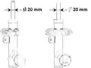 2x Ammortizzatori KYB Davanti S+D per CITROËN C3 / C3 ORIGIN III (SX), C3 III