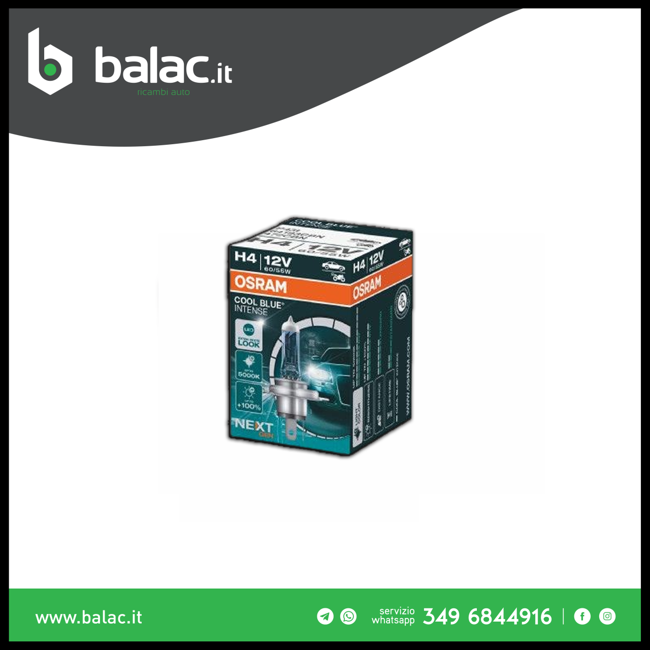 OSRAM COOL BLUE INTENSE H4 12V